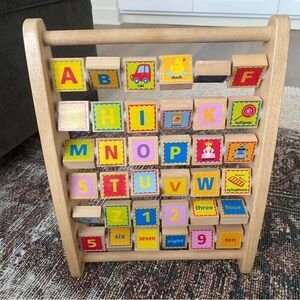 Colorful Alphabet and Number Block Toy